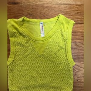 Free people crop top in Chartreuse